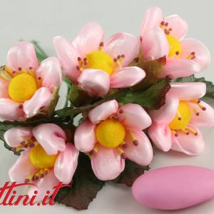Fiore Confetto Rosa con Pistilli