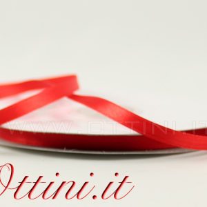 Rotolo Nastro Rosso 6mm Doppio Raso
