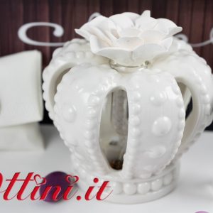 Corona Bianca Piccola Diffusore con Led e Kit Essenza