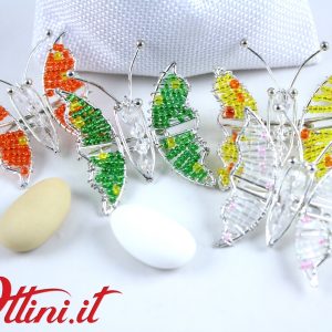 Farfalle Perline Colorate con spilla