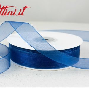 Rotolo Nastro Blu Reflex 20mm Organza