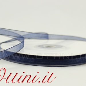 Rotolo Nastro Blu 6mm Organza