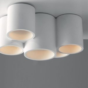 Intec Light Porta faretto a plafone in gesso Tubo Banjie PL5