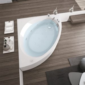 HAFRO – VASCA DA BAGNO IDROMASSAGGIO WHIRLPOOL-AIRPOOL ‘NOVA’ AD ANGOLO 140×140