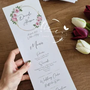 menu matrimonio Peonie