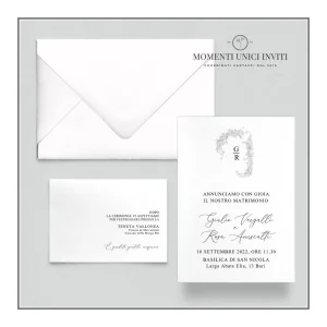Elisabeth – partecipazione e invito con busta – mod.13×18