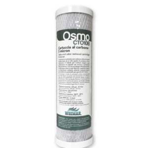 Whimar – Osmo CTO10B – Cartuccia per Impianti a Bicchiere da 10″Carbon Block – 5 micron